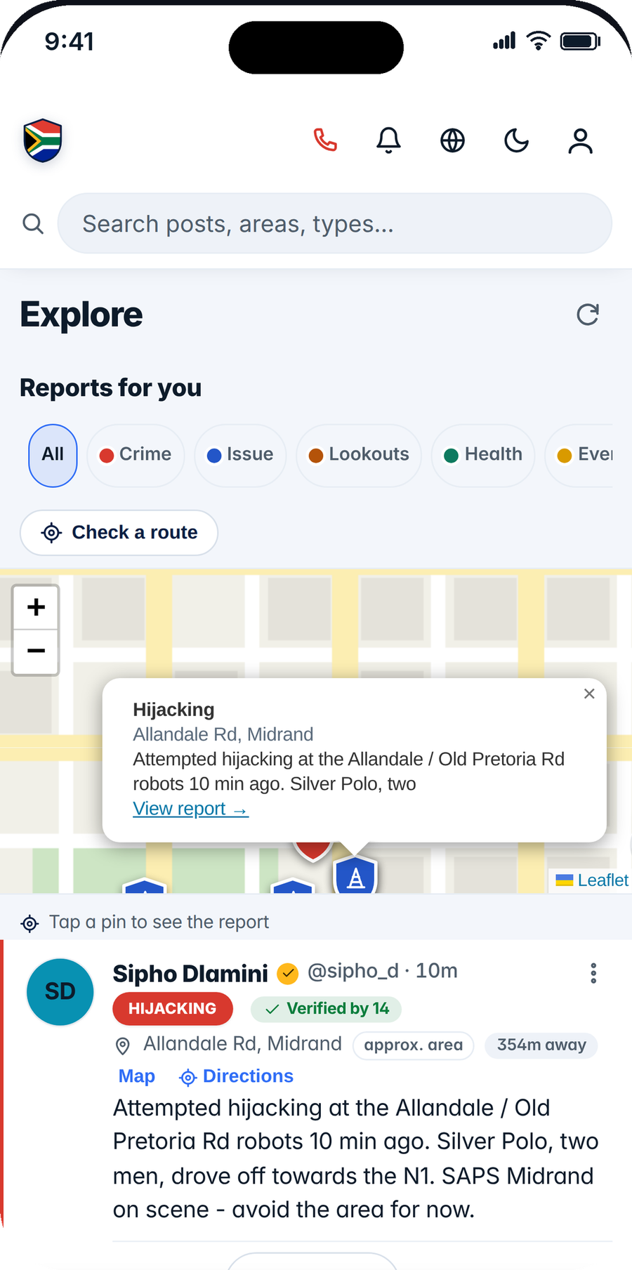 Map of community reports near you